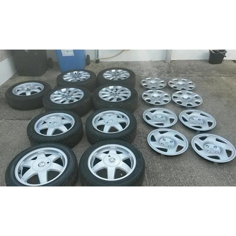 Alloys + wheel trims vauxhall peugeot sri astra 306 d turbo rims 406