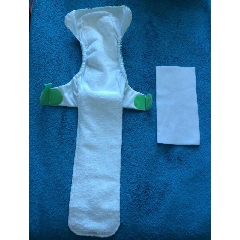 6 pre-washed but unused tots bots teenyfit Reuseable nappies 5-12lbs