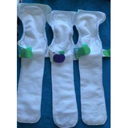 6 pre-washed but unused tots bots teenyfit Reuseable nappies 5-12lbs