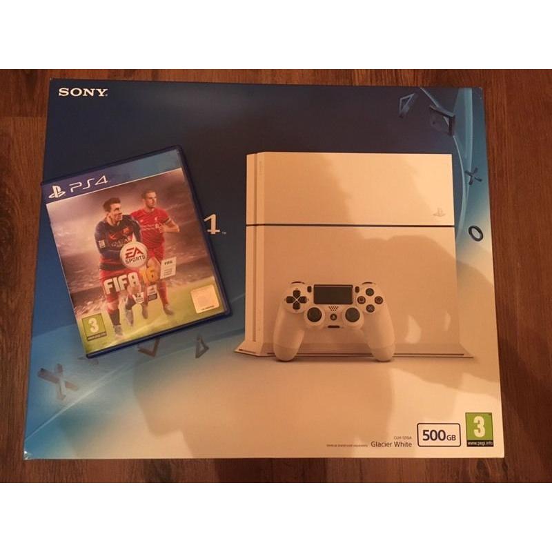 Sony ps4 White 500gb new model with Fifa 16