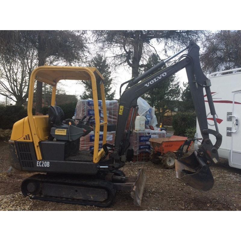 2007 Volvo EC20B digger excavator 2 tonne 2075 hours