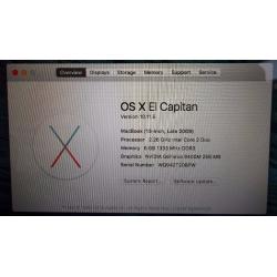 Apple Macbook Unibody Laptop - 2.26Ghz/6GB/1TB/Superdrive/Ethernet/VGA/OSX El Capitan/Office/iLife.