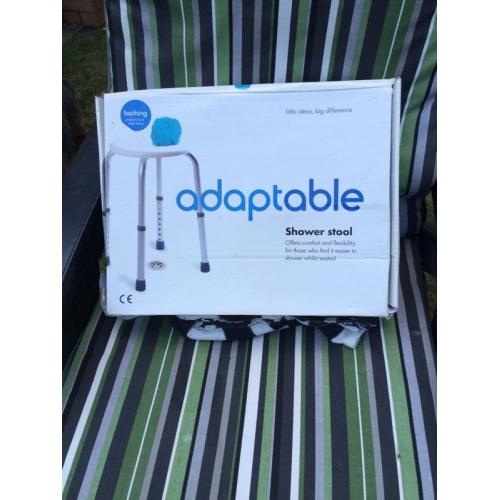 Adaptable shower stool