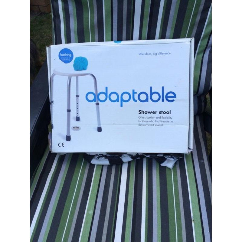 Adaptable shower stool
