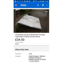 2ft metal folding ramp
