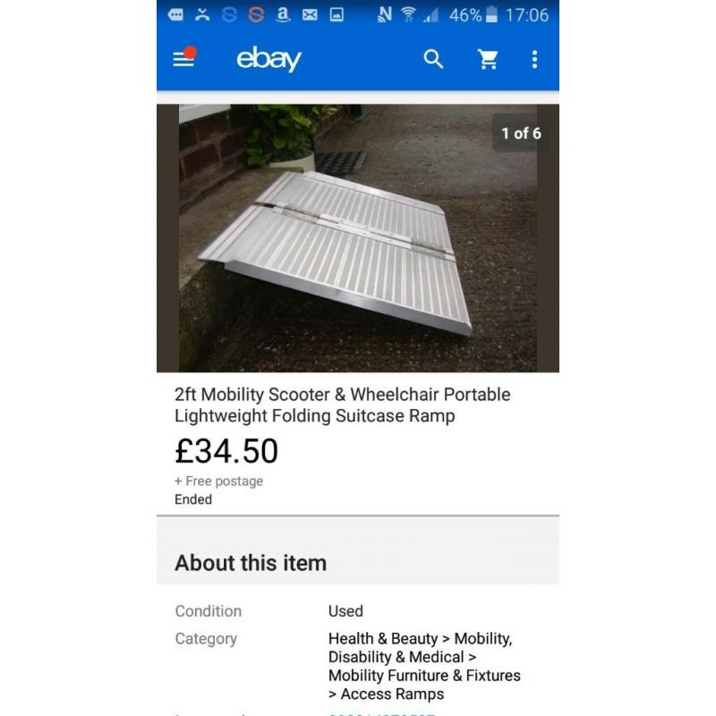 2ft metal folding ramp