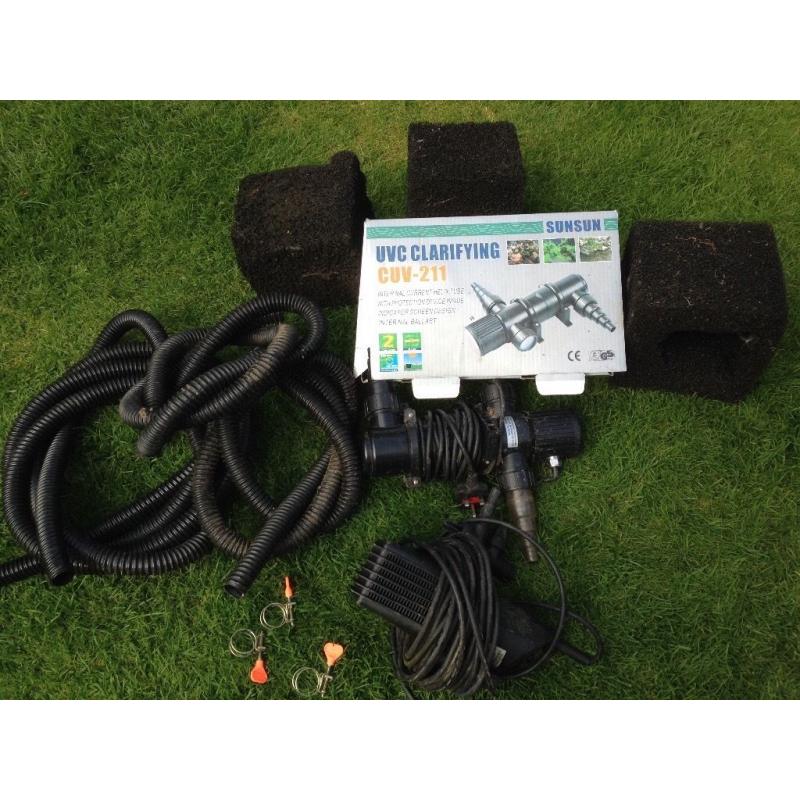 Pond pump and uv water clarifier
