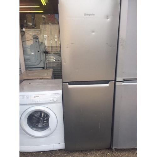 Silver fridge hotpoint