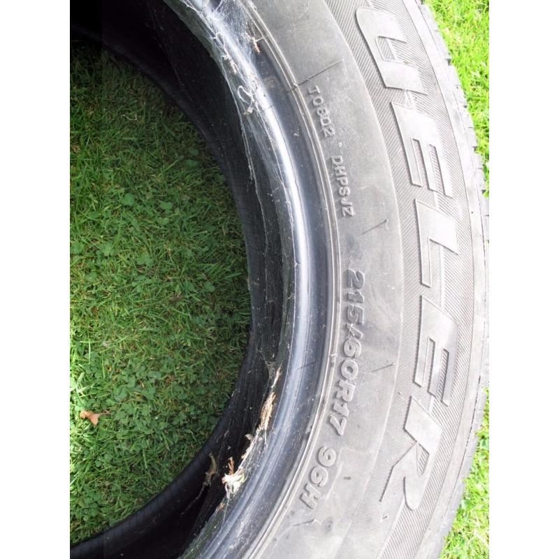 Bridgestone Dueler tyre 215/60 r17