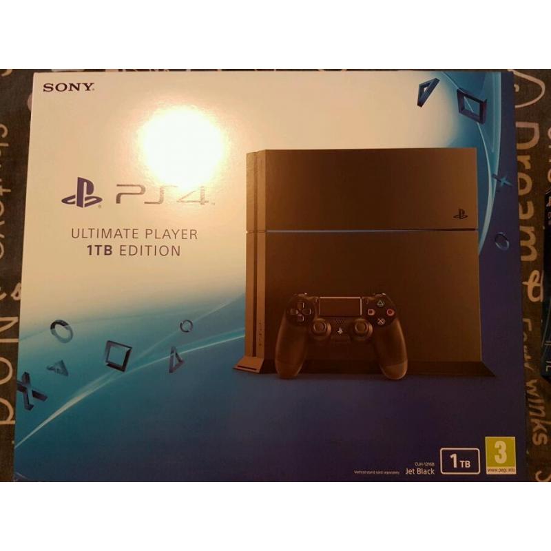 PS4 ULTIMATE EDITION, Two controller's, dock, cooling stand & more