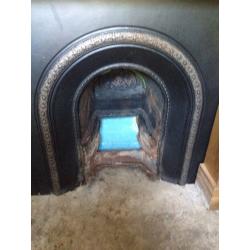 Cast iron fire and surrounded frame