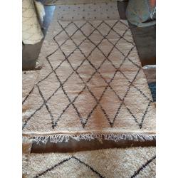 Authentic Handmade Berber Moroccan Rug 100% Wool Diamond Beni Ourain
