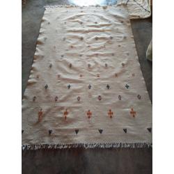 Authentic Handmade Berber Moroccan Rug 100% Wool Diamond Beni Ourain