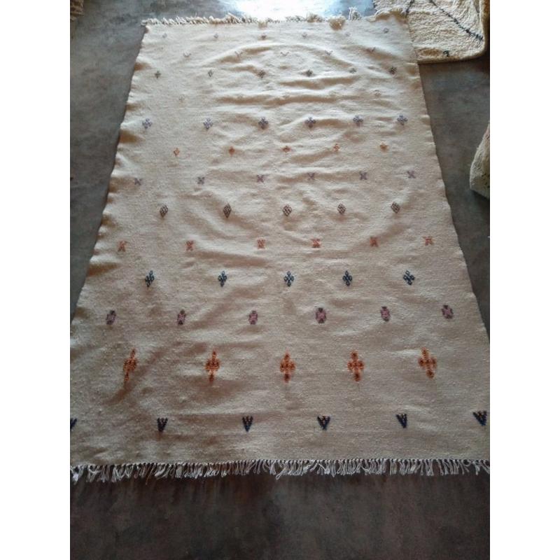 Authentic Handmade Berber Moroccan Rug 100% Wool Diamond Beni Ourain