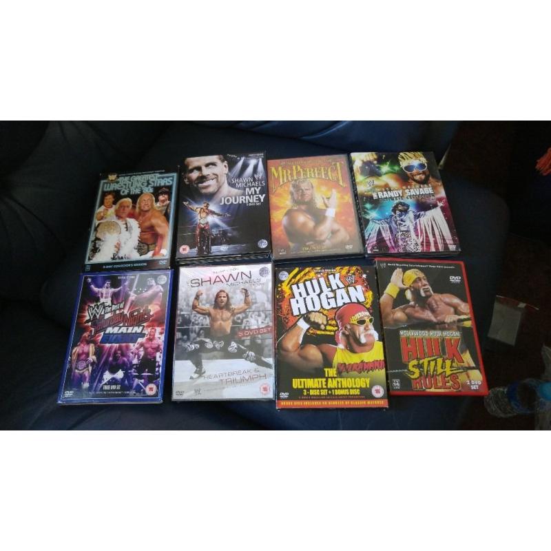 8x wwf wwe wrestling dvd boxsets hogan savage hbk