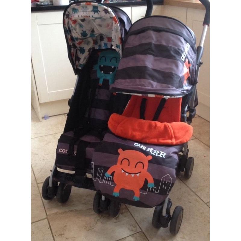 Cosatto Cuddle Monster Twin Buggy/ Pushchair