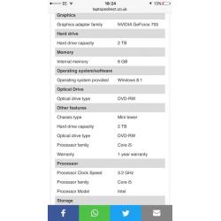 HP POVILION PC 500-550na