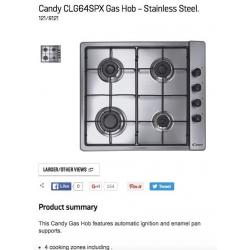 KITCHEN APPLIANCES 5 MONTHS OLD COOKER GAS HOB AND COOKER HOOD
