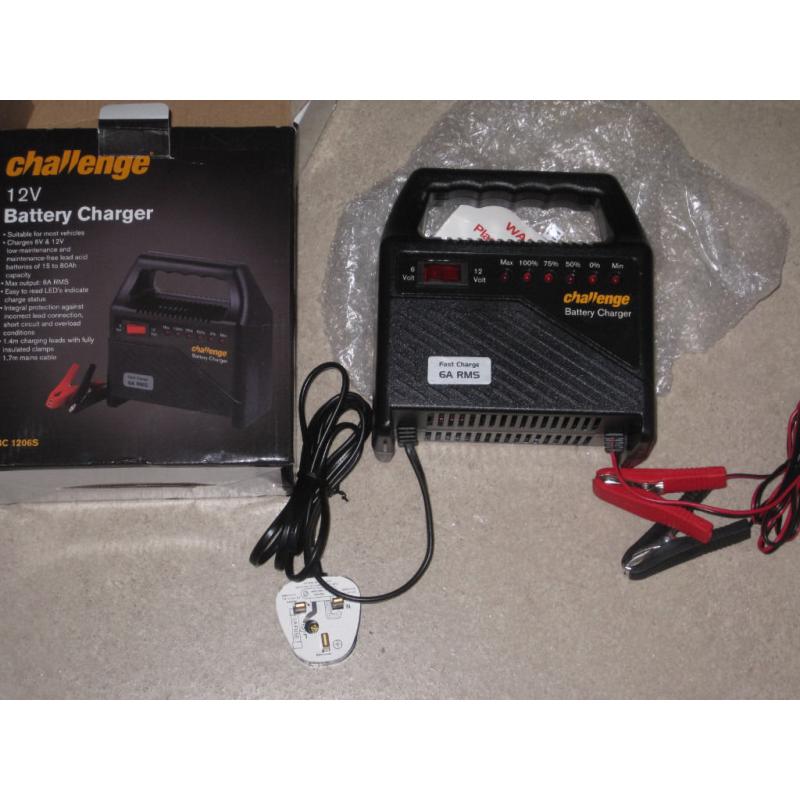 Car Battery Charger heavy duty 6amp output boxed NEW