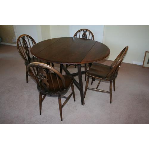 ERCOL Dining Room Table and Chairs