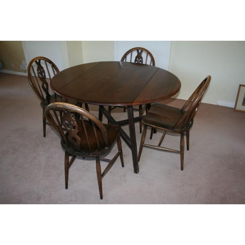 ERCOL Dining Room Table and Chairs
