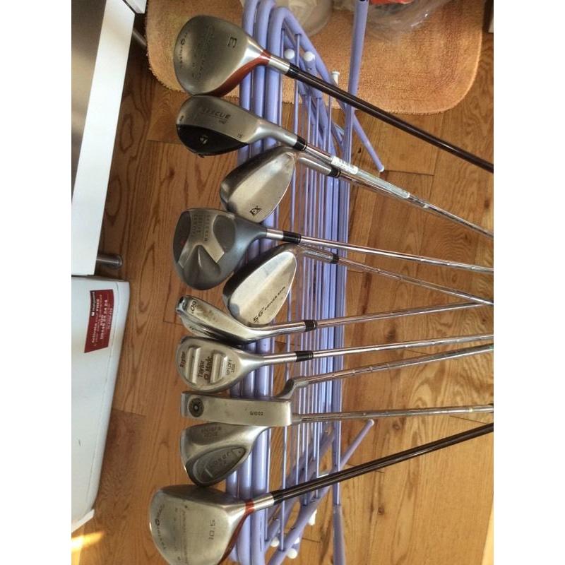 Ten Golf Sticks by TaylorMade - Rescue - Ram FX- Knight-Precision FM-etc