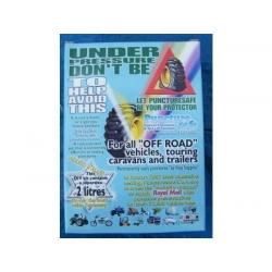NEW BOXED - Puncturesafe DIY Puncture Prevention Fluid - large 2 Litre kit - helps prevent punctures