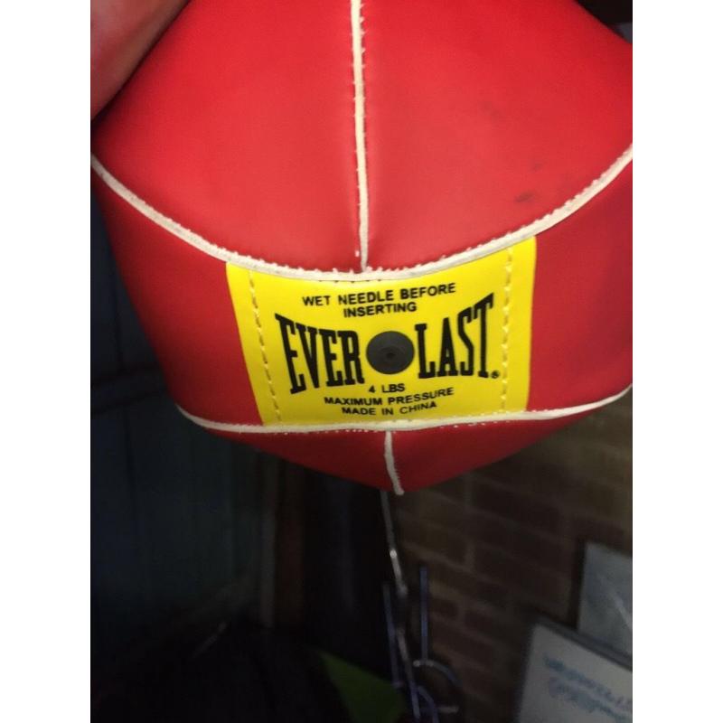 Everlast heavy duty boxing punchbag stand with bag and speed bag