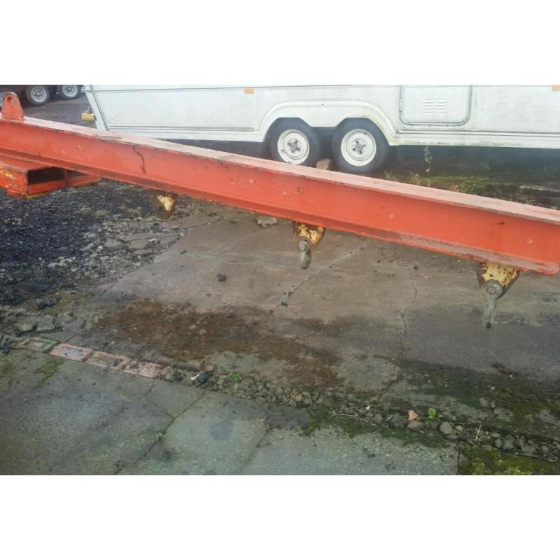 Heavy duty forklift jib with shackles fitted 8.5 ft long