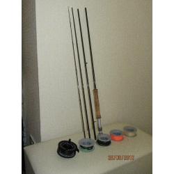 Greys plus airflow fly rods plus airflow switch reel, 5 fly lines,boat bag and reel bag for sale