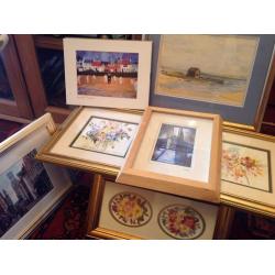 Collection of signed prints and original paintings