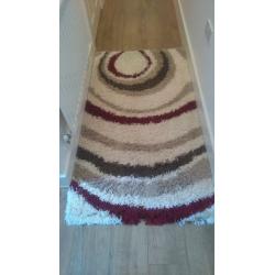 Shag pile rug. 62 inches by 33 inches