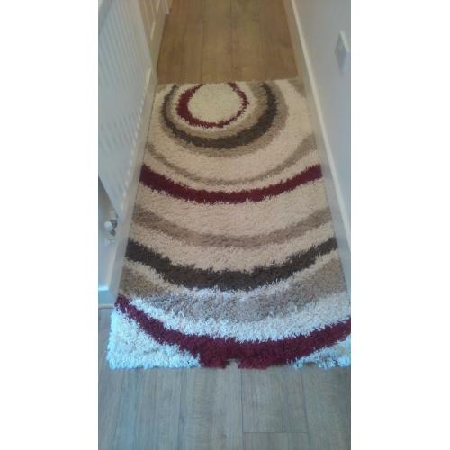 Shag pile rug. 62 inches by 33 inches