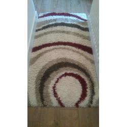 Shag pile rug. 62 inches by 33 inches