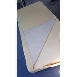 Single memory foam mattress with washable cover.