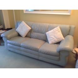 Real Leather 3 Seater Sofa and matching your Arm Chair