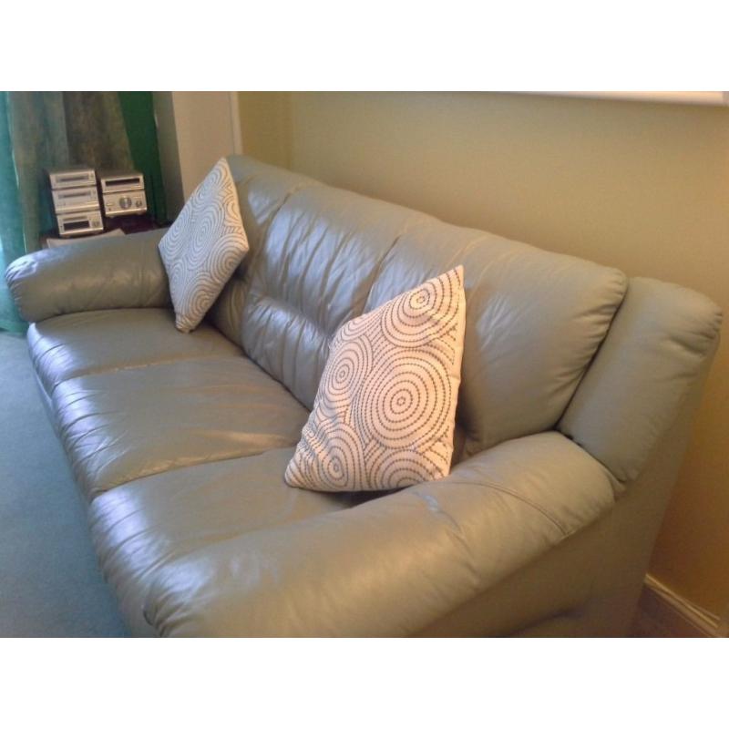 Real Leather 3 Seater Sofa and matching your Arm Chair