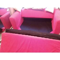 Red sofa bed