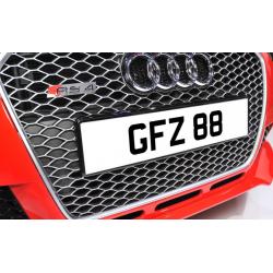GFZ 88 Dateless Personalised Number Plate Audi BMW Ford Golf Mercedes Kia Vauxhall