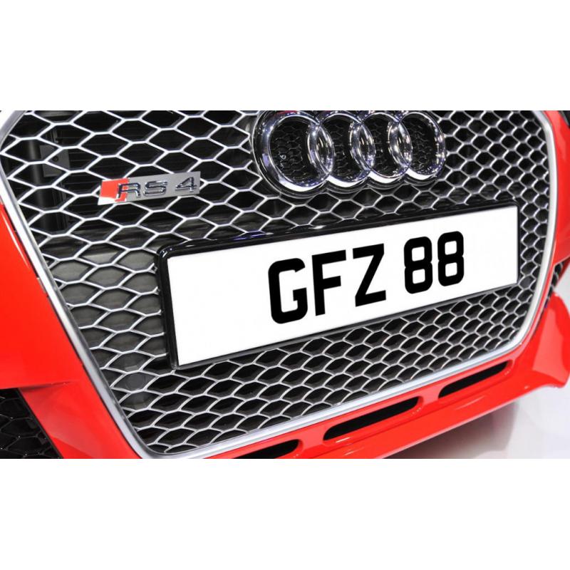 GFZ 88 Dateless Personalised Number Plate Audi BMW Ford Golf Mercedes Kia Vauxhall