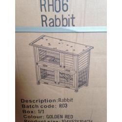 Two Tier Brand New Wooden Rabbit Hutch