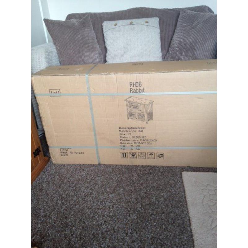 Two Tier Brand New Wooden Rabbit Hutch
