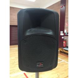 D.A.S. (DS-108) speakers with stands