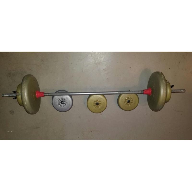 Barbell and weights set
