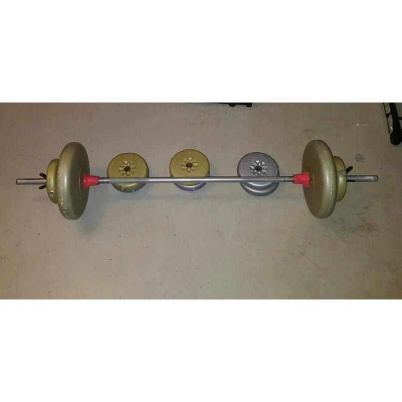 Barbell and weights set