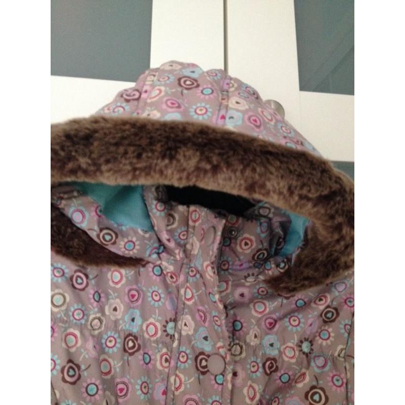 Lovely Debenhams waterproof winter coat 3-4yrs