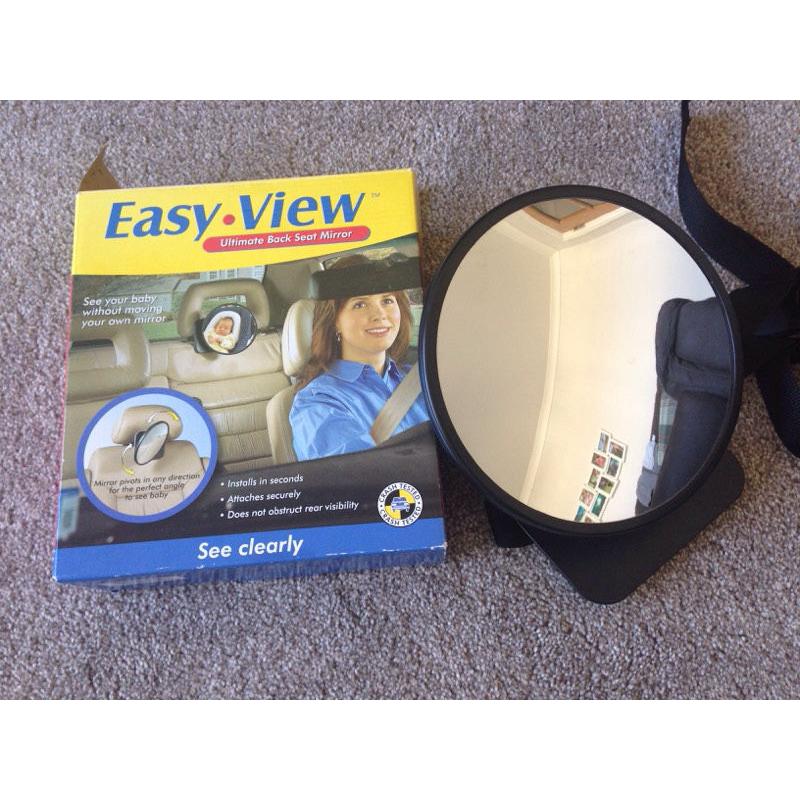 Easy view baby back seat mirror