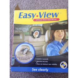 Easy view baby back seat mirror