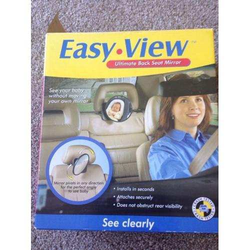 Easy view baby back seat mirror