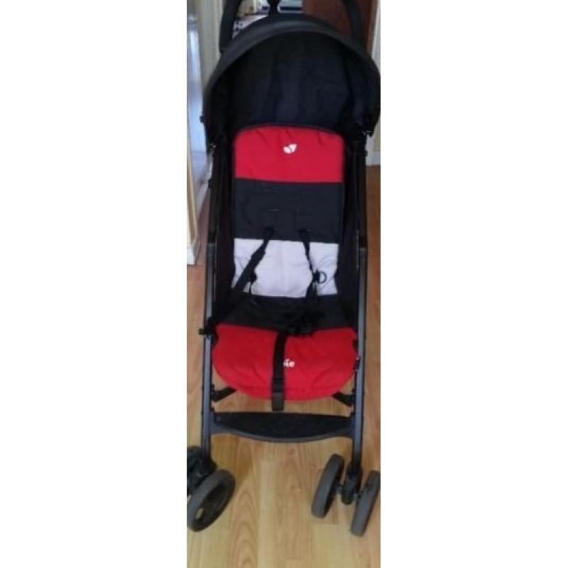 Joie red and black pushchair